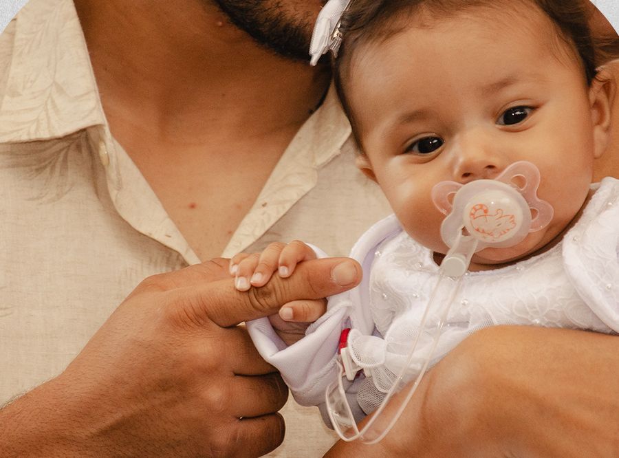 Bebê no batizado